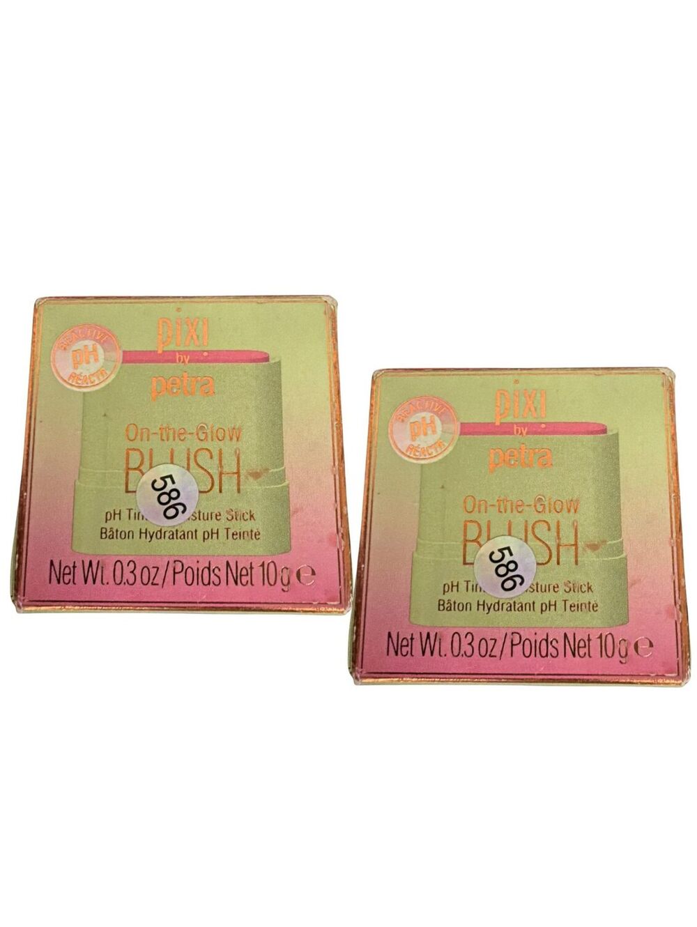 Pixi On-the-Glow Blush pH Reactive Tinted Moisture Stick 10g Cheeks Lips 2 Pack